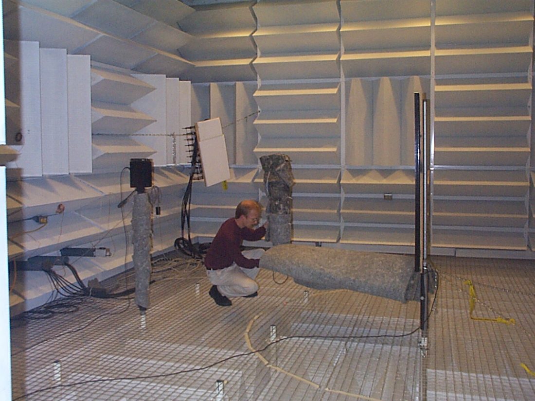 Diffusion testing in anechoic chamber
